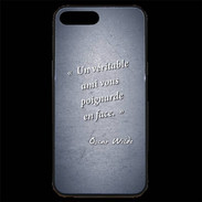 Coque iPhone 7 Plus Premium Ami poignardée Bleu Citation Oscar Wilde