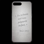 Coque iPhone 7 Plus Premium Ami poignardée Gris Citation Oscar Wilde