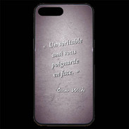 Coque iPhone 7 Plus Premium Ami poignardée Violet Citation Oscar Wilde