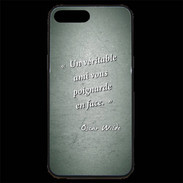 Coque iPhone 7 Plus Premium Ami poignardée Vert Citation Oscar Wilde