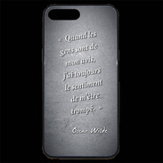 Coque iPhone 7 Plus Premium Avis gens Noir Citation Oscar Wilde
