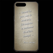 Coque iPhone 7 Plus Premium Avis gens Sepia Citation Oscar Wilde