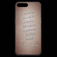 Coque iPhone 7 Plus Premium Avis gens Rouge Citation Oscar Wilde