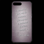 Coque iPhone 7 Plus Premium Avis gens violet Citation Oscar Wilde