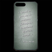 Coque iPhone 7 Plus Premium Avis gens Vert Citation Oscar Wilde