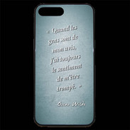 Coque iPhone 7 Plus Premium Avis gens Turquoise Citation Oscar Wilde
