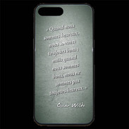 Coque iPhone 7 Plus Premium Bons heureux Vert Citation Oscar Wilde