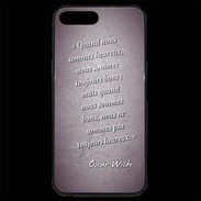 Coque iPhone 7 Plus Premium Bons heureux Violet Citation Oscar Wilde