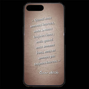 Coque iPhone 7 Plus Premium Bons heureux Rouge Citation Oscar Wilde