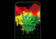 Coque iPhone 7 Plus Premium Feuille de cannabis et cœur Rasta