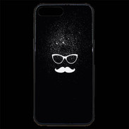 Coque iPhone 7 Plus Premium moustache noir & blanc