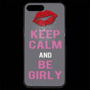 Coque iPhone 7 Plus Premium Keep Calm Girl Gris