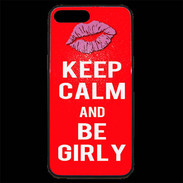 Coque iPhone 7 Plus Premium Keep calm Girly Rouge