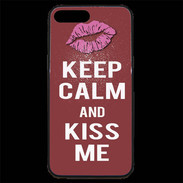Coque iPhone 7 Plus Premium Keep Calm Kiss me Brique