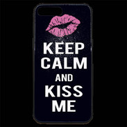 Coque iPhone 7 Plus Premium Keep Calm Kiss me Noir