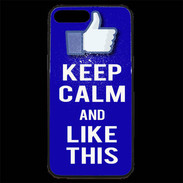 Coque iPhone 7 Plus Premium Keep Calm Like This Bleu