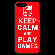 Coque iPhone 7 Plus Premium Keep Calm Play games Rouge