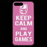 Coque iPhone 7 Plus Premium Keep Calm Play games Rose