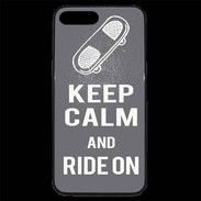 Coque iPhone 7 Plus Premium Keep Calm Ride on Gris