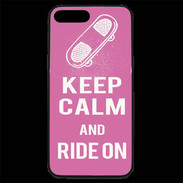 Coque iPhone 7 Plus Premium Keep Calm Ride on Rose