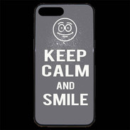 Coque iPhone 7 Plus Premium Keep Calm Smile Gris