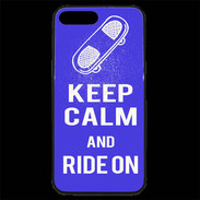 Coque iPhone 7 Plus Premium Keep Calm Ride on Bleu