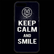 Coque iPhone 7 Plus Premium Keep Calm Smile Noir