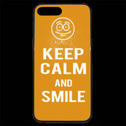 Coque iPhone 7 Plus Premium Keep Calm Smile Orange