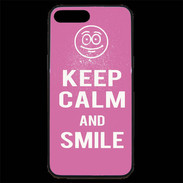 Coque iPhone 7 Plus Premium Keep Calm Smile Rose