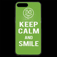 Coque iPhone 7 Plus Premium Keep Calm Smile Vert