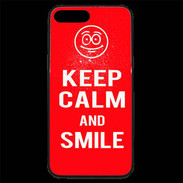 Coque iPhone 7 Plus Premium Keep Calm Smile Rouge
