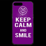 Coque iPhone 7 Plus Premium Keep Calm Smile Violet