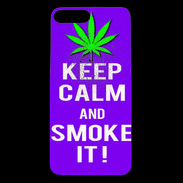 Coque iPhone 7 Plus Premium Keep Calm Smoke it Violet
