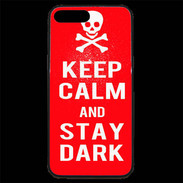 Coque iPhone 7 Plus Premium Keep Calm Stay dark Rouge