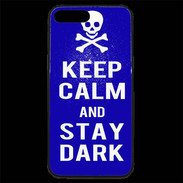 Coque iPhone 7 Plus Premium Keep Calm Stay dark Bleu