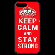 Coque iPhone 7 Plus Premium Keep Calm Stay Strong Rouge