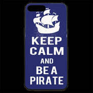 Coque iPhone 7 Plus Premium Keep Calm Be a Pirate Bleu