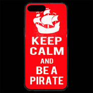 Coque iPhone 7 Plus Premium Keep Calm Be a Pirate Rouge