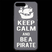 Coque iPhone 7 Plus Premium Keep Calm Be a Pirate Gris