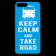 Coque iPhone 7 Plus Premium Keep Calm Take Road Cyan
