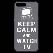 Coque iPhone 7 Plus Premium Keep Calm Watch TV Gris