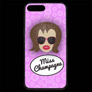 Coque iPhone 7 Plus Premium Miss Champagne Chatain