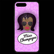Coque iPhone 7 Plus Premium Miss Champagne Black