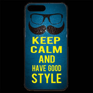 Coque iPhone 7 Plus Premium Keep Calm and Have a good Style Bleu