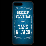 Coque iPhone 7 Plus Premium Keep Calm and Take Jack Bleu
