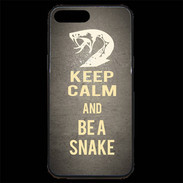 Coque iPhone 7 Plus Premium Keep Calm and Be a Snake Gris