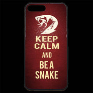Coque iPhone 7 Plus Premium Keep Calm and Be a Snake Rouge