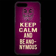 Coque iPhone 7 Plus Premium Keep Calm and Be Anonymous Rose