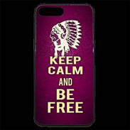 Coque iPhone 7 Plus Premium Keep Calm and Be Free Rose