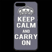 Coque iPhone 7 Plus Premium Keep Calm and Carry on Gris